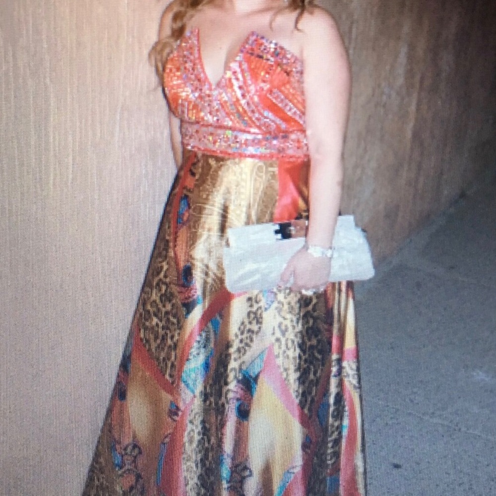 Multicoloured evening dress